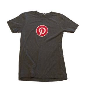 Pinterest logo tshirt gray Small
